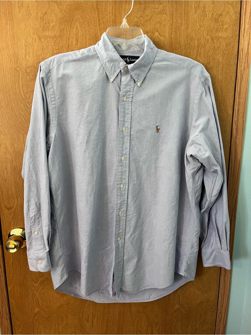 Ralph Lauren Yarmouth Light Blue Men’s Button-Down Shirt Size 15 1/2 / 33 EUC